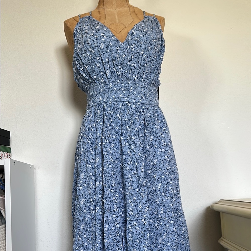 Abercrombie & Fitch Plunge Neck Maxi Dress
